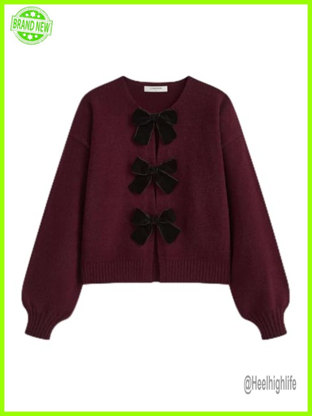 Womens Y2k Tie Front Cardigan Sweater Bow Tie Loose Crop Knit